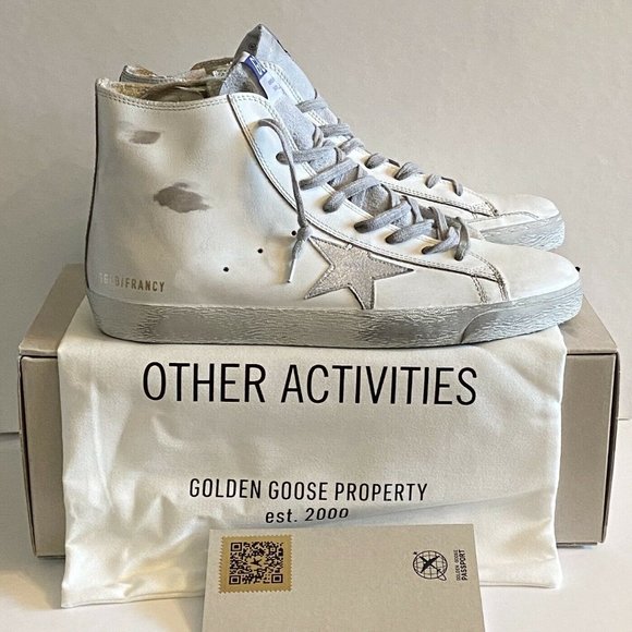 Golden Goose Men's Francy Leather Laminated Star Sneakers - Picture 1 of 9